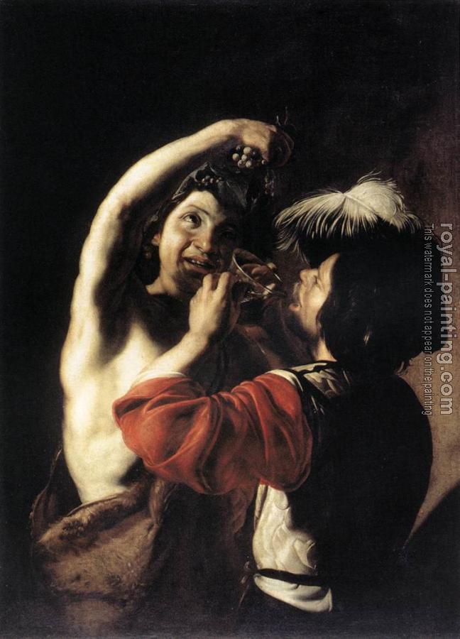 Bartolomeo Manfredi : Bacchus and a Drinker